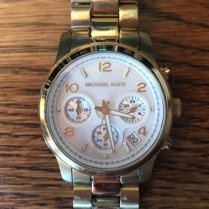 Michael Kors Gold Tone Chronograph Watch MK 5305